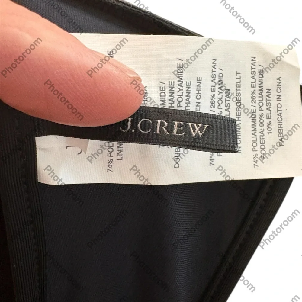 J.CREW front zip swim top. Black. Size Small EUC like new - Picture 5 of 6